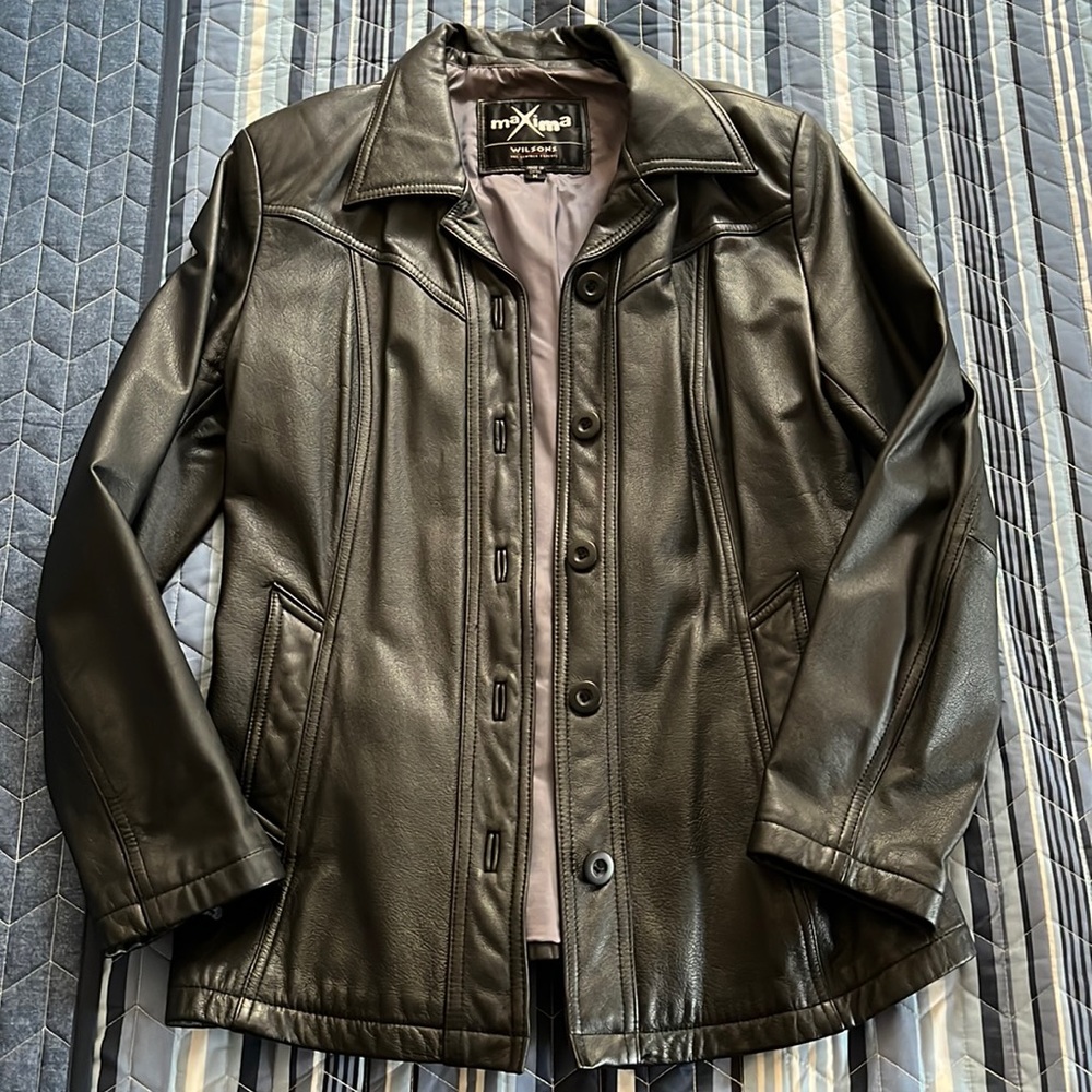VTG-Maxima Wilson Leather Jacket.M- pre owned great condition. Smoke/pet free 🏠